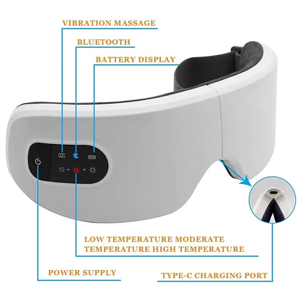Eye Massager with Hot Compression