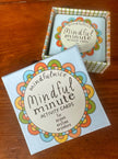 Mindful minute activity cards packaging on a wooden surface