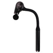 Black handheld massager on a white background