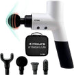 Vybe massage gun with attachments and carrying case on a white background