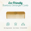 a promotional image showing the eco friendly benefits of the bamboo comb