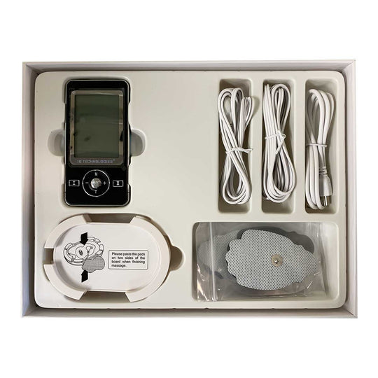 Relaxus IQ Thera Tens Ems in open packaging against white background