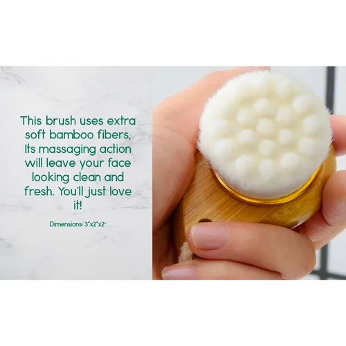 details about wooden handle facial bamboo brush